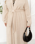 Long fluffy cardigan with belt - Twiggy Shop
