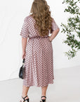 Silk midi dress with polka dots - Twiggy Shop