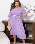 Chiffon dress with belt - Twiggy Shop