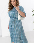 Silk midi dress with polka dots - Twiggy Shop
