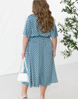 Silk midi dress with polka dots - Twiggy Shop