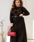 Раирана пола в миди дължина - Twiggy Shop