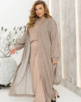 Long fluffy cardigan with belt - Twiggy Shop