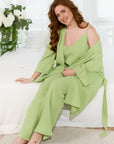 Three-piece cotton muslin pajama set - Twiggy Shop