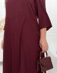 Knee-length dress with belt - Twiggy Shop