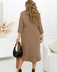 Knee-length dress with belt - Twiggy Shop