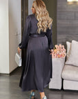 Разкроена рокля от коприна - Twiggy Shop