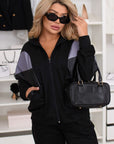 Комбиниран комплект от велур и кожа - Twiggy Shop