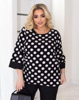 Комплект от блуза и широк панталон