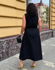 Ленена миди рокля