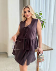 Комплект от елек и пола-панталон - Twiggy Shop