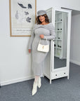 Миди рокля от мека материя - Twiggy Shop