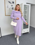 Миди рокля от мека материя - Twiggy Shop