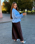 Сатенено кимоно с колан