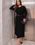 Midi dress made of ribbed knit - Twiggy Shop
