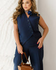 Vest with asymmetrical closure - Twiggy Shop