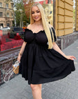 Крепирана къса рокля