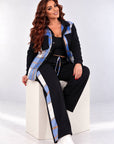 Ватиран комплект с карирани вложки