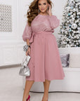 Комбинирана рокля с лурекс - Twiggy Shop