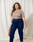 High-waisted jeans with side pockets - Twiggy Shop