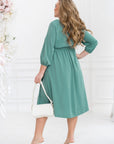 Flared dress with belt - Twiggy Shop