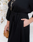 Flared dress with belt - Twiggy Shop
