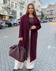 Дълго палто от еко кашмир