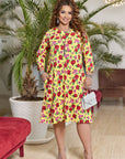 Рокля в свободна кройка на цветя - Twiggy Shop