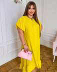 Рокля в свободна кройка с волани - Twiggy Shop