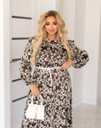 Flared dress with belt - Twiggy Shop