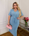 Рокля от плисирана материя - Twiggy Shop