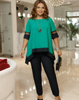 Asymmetric blouse and pants set - Twiggy Shop