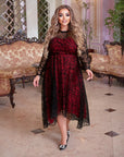 Асиметрична рокля с бродерия - Twiggy Shop