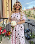 Памучна рокля със сърца