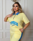 Комплект от трико с ярки акценти - Twiggy Shop