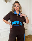 Комплект от трико с ярки акценти - Twiggy Shop