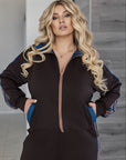 Комплект от трико с вложки от деним - Twiggy Shop