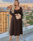 Разкроена рокля в миди дължина - Twiggy Shop