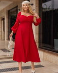 Разкроена рокля в миди дължина - Twiggy Shop