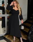 Разкроена рокля в миди дължина - Twiggy Shop
