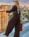Вечерен гащеризон с колан - Twiggy Shop