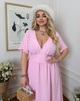 Рокля от лятна крепирана материя