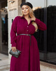 Ribbed velvet dress - Twiggy Shop