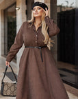 Рокля от рипсено кадифе - Twiggy Shop