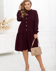Рокля от рипсено кадифе с копчета - Twiggy Shop