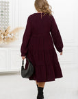Рокля от рипсено кадифе с волани - Twiggy Shop