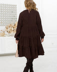 Рокля от рипсено кадифе с волани - Twiggy Shop