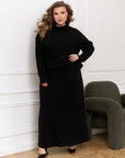 Комплект от миди рокля и пуловер - Twiggy Shop