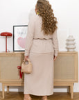 Комплект с пола от структуриран трикотаж - Twiggy Shop