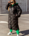 Long nylon coat with a hood - Twiggy Shop